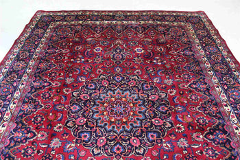 Lovely Traditional Vintage Medallion Red Handmade Oriental Rug 256 X 345 cm top view www.homelooks.com