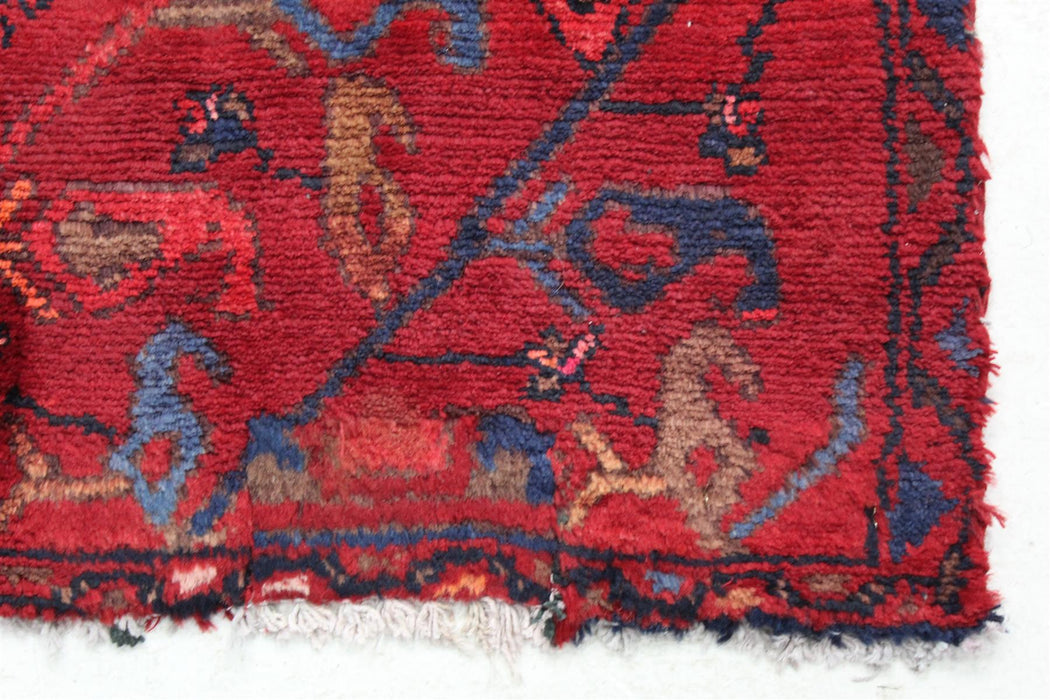 Traditional Blue & Red Vintage Multi Medallion Handmade Wool Rug 122cm x 190cm