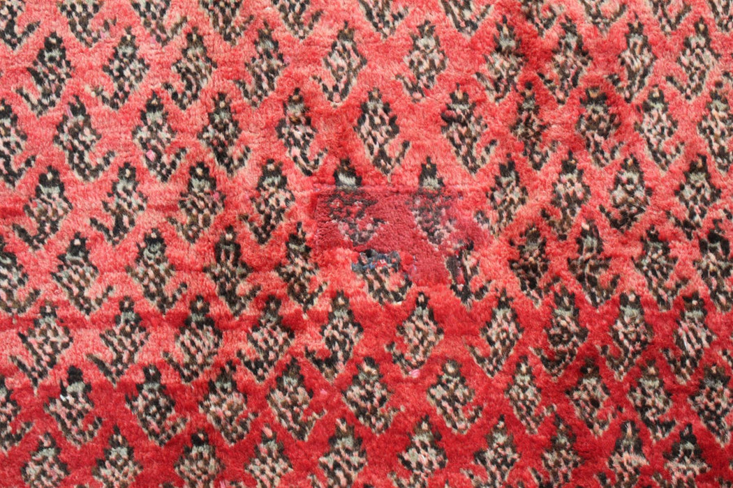 Traditional Red Antique Geometric Handmade Wool Runner 106cm x 325cm pattern homelooks.com
