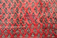 Traditional Red Antique Geometric Handmade Wool Runner 106cm x 325cm pattern homelooks.com