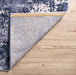 Lulu 2641 Abstract Modern Navy Cream Rug folded corner www.homelooks.com 