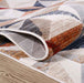 Selin 0442 Modern Ivory Grey Area Rug folded homelooks.com