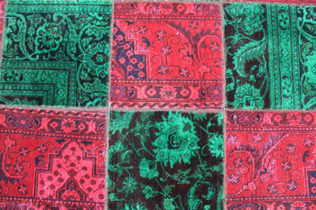 Traditional Antique Green & Red Wool Handmade Oriental Rug 145 X 200 cm homelooks.com 6