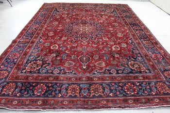 Large Traditional Red Antique Wool Handmade Oriental Rug 288 X 395 cm www.homelooks.com