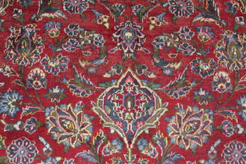 Classic Red Traditional Vintage Medallion Handmade Wool Rug 287 X 398 cm floral design www.homelooks.com