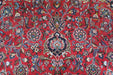 Classic Traditional Vintage Red Medallion Handmade Oriental Wool Rug floral design overview www.homelooks.com