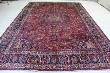 Lovely Traditional Antique Red Medallion Handmade Oriental Rug 283 X 420 cm homelooks.com 