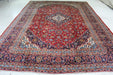 Red Medallion Traditional Antique Wool Handmade Oriental Rug 290 X 402 cm homelooks.com 
