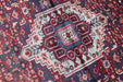 Classic Navy & Red Medallion Traditional Vintage Handmade Wool Rug medallion overview www.homelooks.com