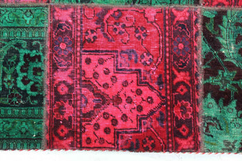 Traditional Antique Green & Red Wool Handmade Oriental Rug 145 X 200 cm homelooks.com 8