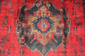 Vibrant Traditional Vintage Red Medallion Handmade Oriental Rug 145 X 290 cm www.homelooks.com 4
