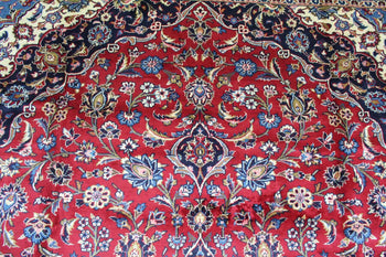 Stunning Red & Blue Medallion Traditional Vintage Handmade Oriental Rug 290 X 400 cm www.homelooks.com 5
