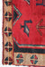 Delightful Vivid Red Geometric Traditional handmade Vintage rug 93 X 185 cm lower corner www.homelooks.com
