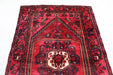 Charming Traditional Red Vintage Handmade Oriental Medallion Wool Rug top view www.homelooks.com
