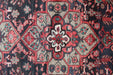 Traditional Vintage Handmade Oriental Black / Red Wool Runner 102 X 265 cm homelooks.com 5
