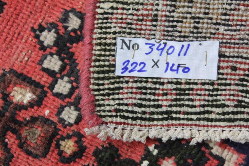 Traditional Antique Red Medallion Handmade Oriental Wool Rug 140cm x 322cm