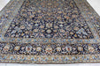Lovely Traditional Vintage Navy Blue Handmade Oriental Wool Rug 312 X 435 cm homelooks.com 2