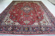 Traditional Vintage Handmade Red Wool Oriental Rug 294 X 387 cm www.homelooks.com 