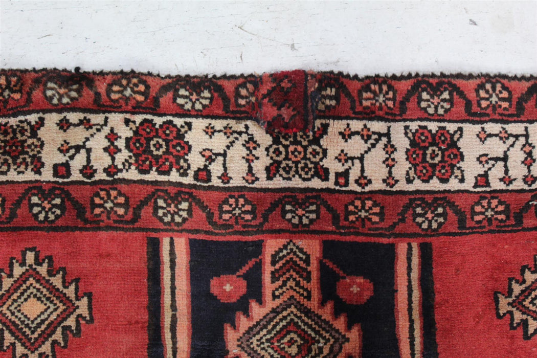 Traditional Antique Multi Medallion Handmade Red Wool Runner 120cm x 330cm