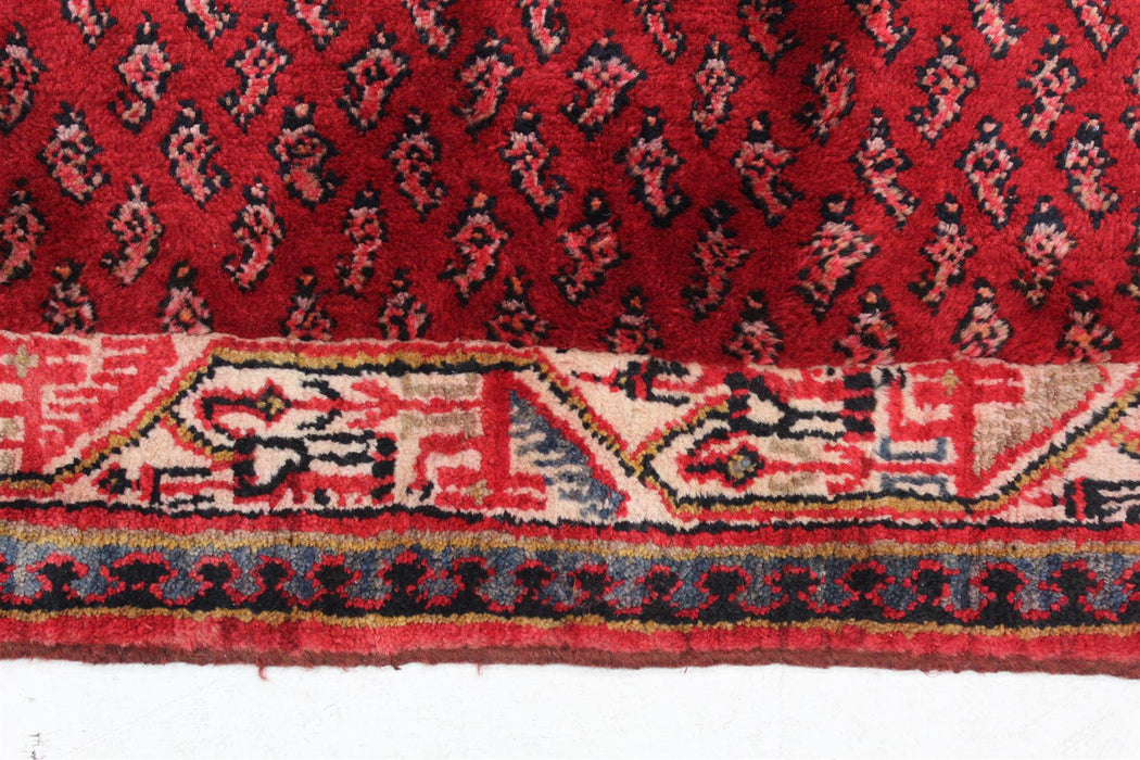 Traditional Red Vintage Botemir Design Handmade Oriental Wool Rug 108cm x 270cm