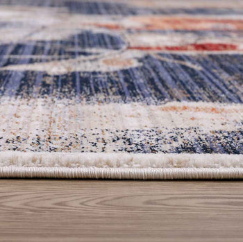 Selin 8701 Contemporary Navy Brown Rug homelooks.com 7