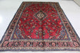 Traditional Antique Handmade Oriental Red Wool Rug 206 X 302 cm www.homelooks.com