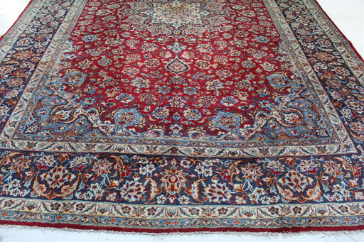 Traditional Antique Area Carpet Wool Handmade Oriental Rug 297 X 415 cm bottom view homelooks.com