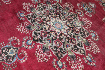 Traditional Red Medallion Vintage Wool Handmade Oriental Rug 268 X 353 cm www.homelooks.com 3
