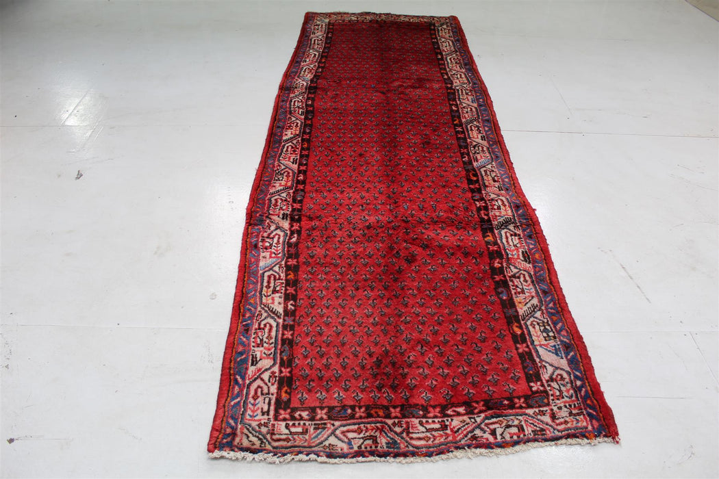 Traditional Red Antique Botemir Design Handmade Wool Runner 110cm x 315cm