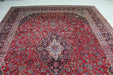 Classic Traditional Vintage Red Medallion Handmade Oriental Wool Rug top view www.homelooks.com