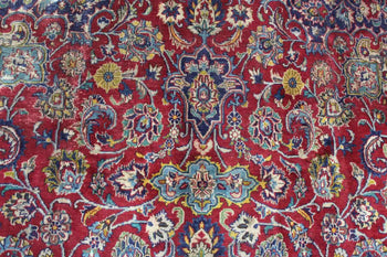 Lovely Traditional Antique Red Medallion  Handmade Oriental Rug 263 X 365 cm