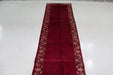 Lovely Pink Traditional Vintage Floral Handmade Wool Hallway Runner 60cm x 470cm top view www.homelooks.com