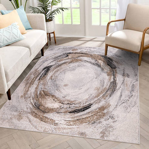Rio 940 Grey Abstract Design Rug in living room www.homelooks.com
