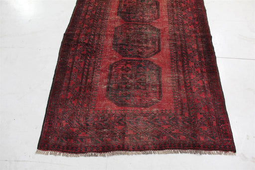 Deep Red Traditional Antique Medallion Handmade Wool Rug 110 X 187 cm