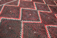 Traditional Antique Geometric Design Handmade Brown Oriental Wool Rug 120cm x 210cm over-view homelooks.com