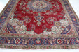 Lovely Traditional Vintage Red Medallion Handmade Wool Rug 243 x 345 cm bottom view www.homelooks.com 