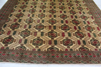 Homelooks.com Camel coloured Geometric Statement Traditional Handmade Rug 300 X 385 cm