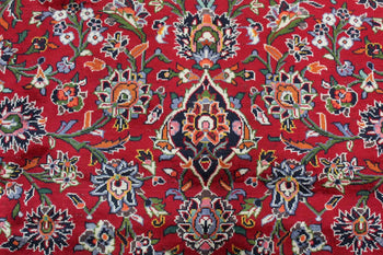 Traditional Vintage Handmade Red Medallion Wool Rug 290 X 405 cm www.homelooks.com 9
