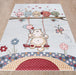Funny Kids Swinging Hippo Blue Cream Rug over-view www.homelooks.com