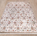 Sienna Oriental Ivory Silver Rug wooden floor homelooks.com
