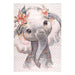 Funny Kids Floral Elephant Cream Sand Rug overview www.homelooks.com