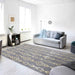 Ritz Moroccan Contemporary Rug Gold & Grey modern living room homelooks.com