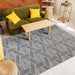 Ritz Geometric Design Rug Gold & Grey modern living room homelooks.com
