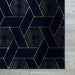 Ritz Geometric Design Rug Gold & Navy corner view homelooks.com