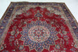 Lovely Traditional Vintage Red Medallion Handmade Wool Rug 243 x 345 cm top view www.homelooks.com 