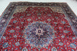 Attractive Traditional Vintage Red Handmade Oriental Rug 294 X 385 cm top view homelooks.com 