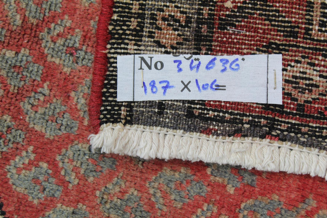 Traditional Antique Multi Medallion Handmade Small Wool Rug 106cm x 187cm
