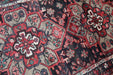 Traditional Vintage Handmade Oriental Black / Red Wool Runner 102 X 265 cm homelooks.com 4