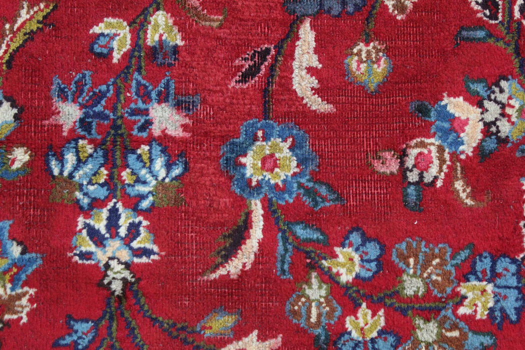 Traditional Antique Red Medallion Handmade Oriental Wool Rug 287cm x 346cm design details homelooks.com