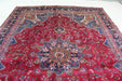 Attractive Traditional Vintage Red Medallion Handmade Wool Rug 285 X 385cm top view homelooks.com